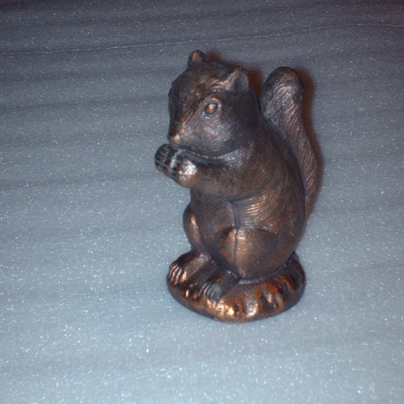 Other - Antique brass or copper sguirrel eating nut bank